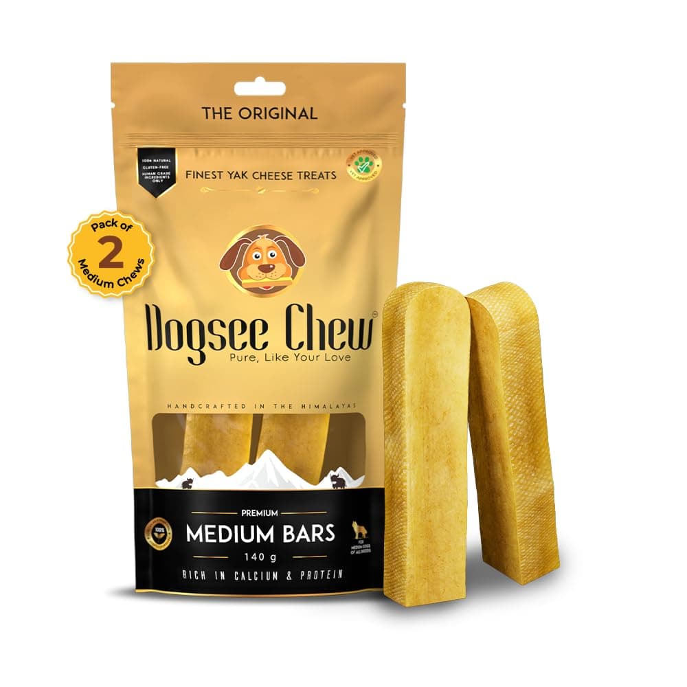 DogseeMedium Bars: Long-lasting Dental Chews for Medium Dogs 140g
