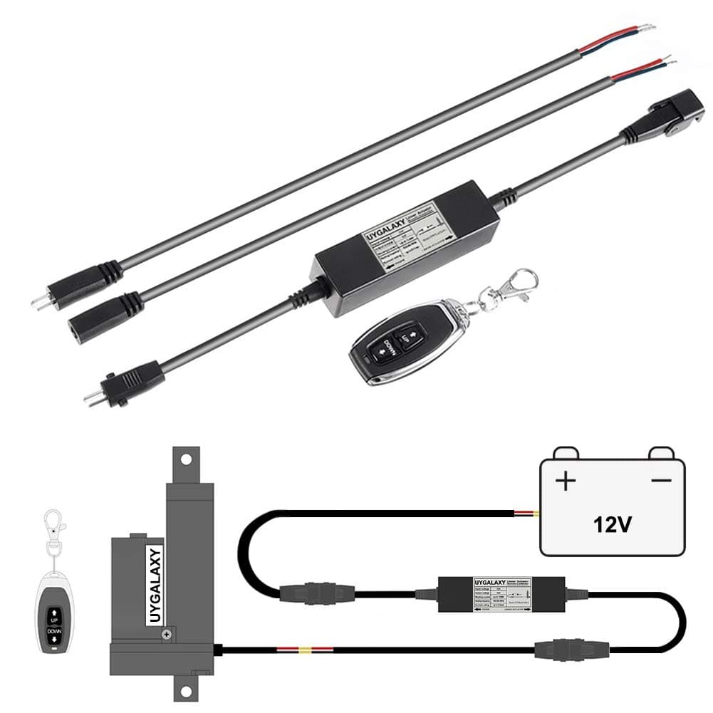 UYGALAXY Linear Actuator Controller DC Motor 12V Momentary Switch Forward/Reverse Wireless Remote Control DPDT Relay for Motors
