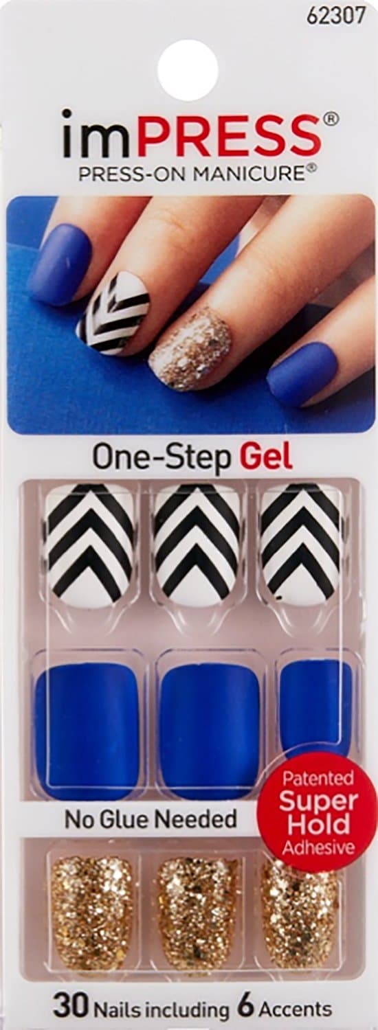 KISS imPRESS "Swept Away" by Broadway Press-On Manicure Nails