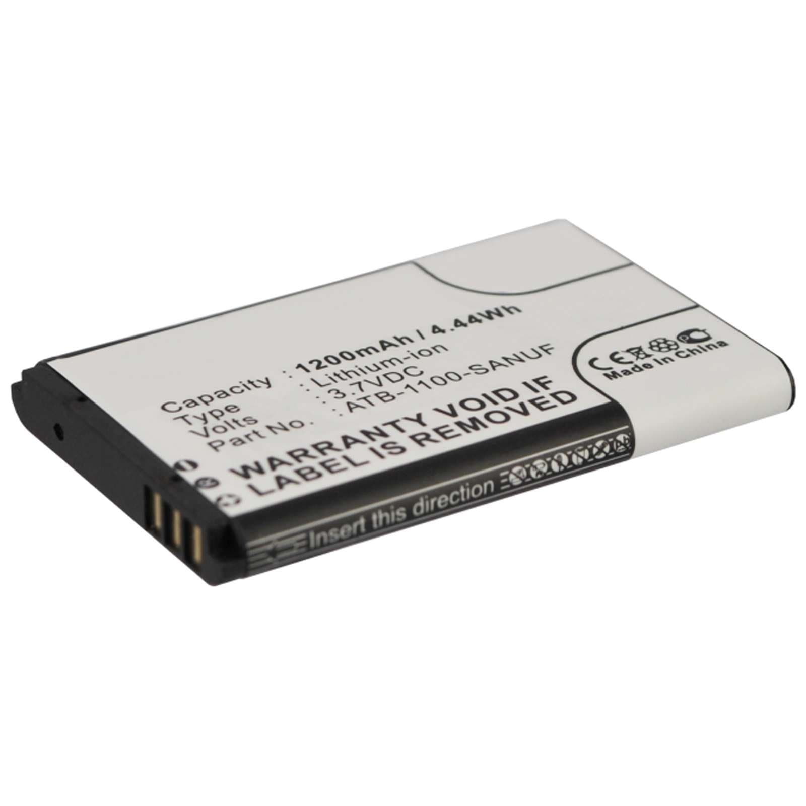 Exell Remote Control Battery 3.7V 1200mAh Li-Ion Fits RTI Pro, Pro24.z, Pro24.r, Pro24.i, Pro24.r v2, Replaces RTI 41-500012-13, ATB-1100-SANUF