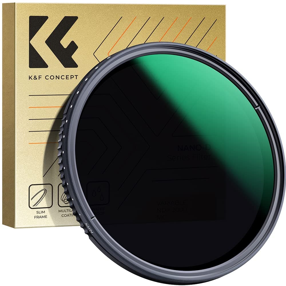 K&F Concept 55mm Variable Neutral Density Filter ND8-ND2000 (3-11stop) Hydrophobic Adjustable ND Filter with 24 Multi-Layer Coatings for Camera Lens