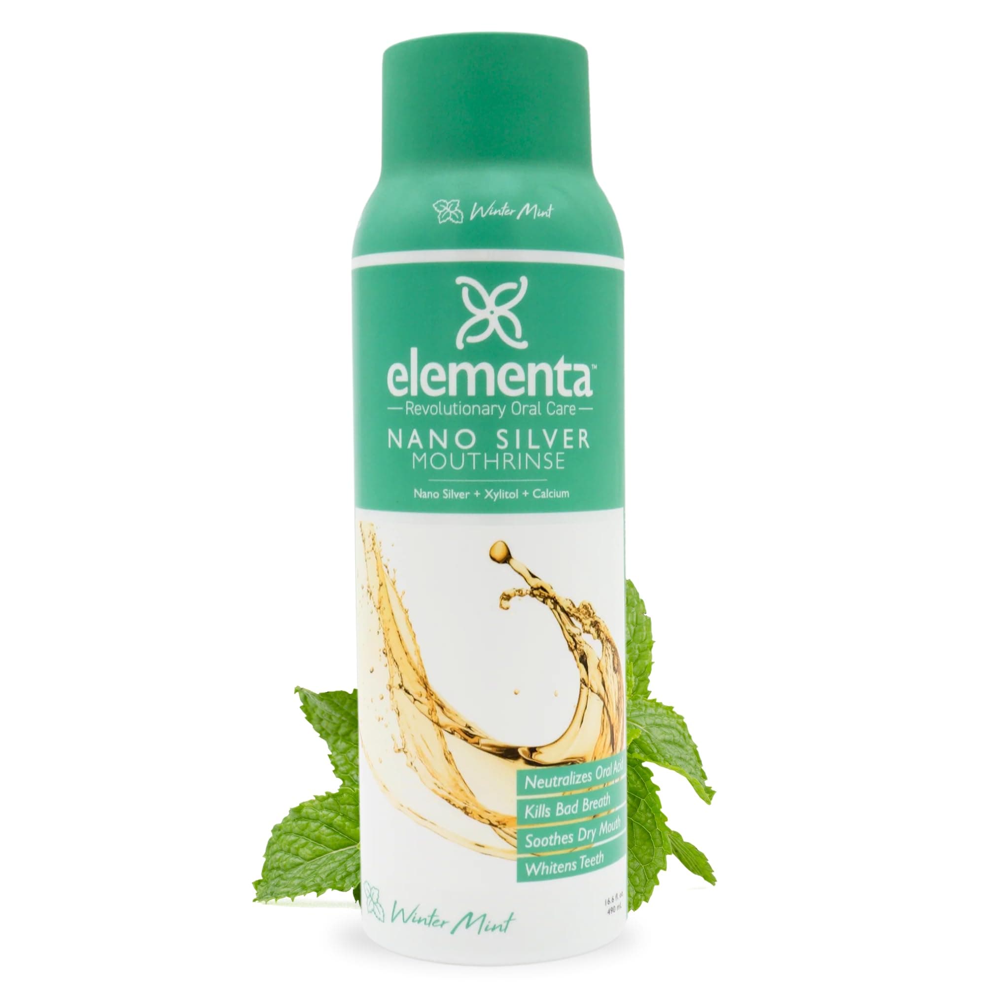 Elementa Silver Mouth Rinse Wintermint, 20 oz