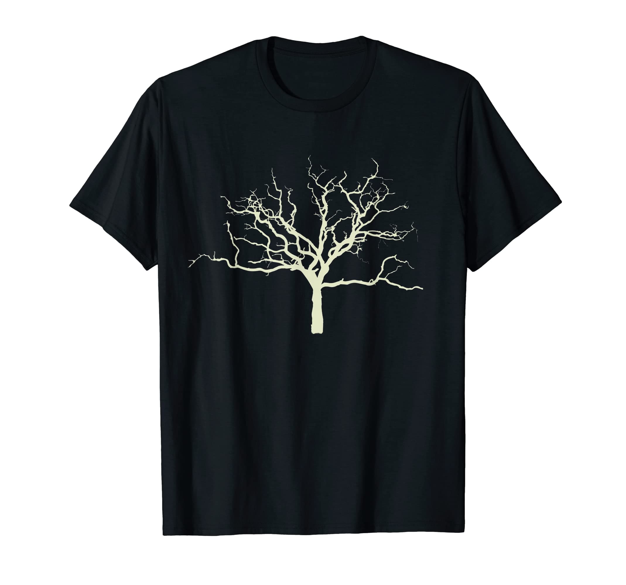 Naked Bare Tree T-Shirt Silhouette Outline for Autumn Fall T-Shirt