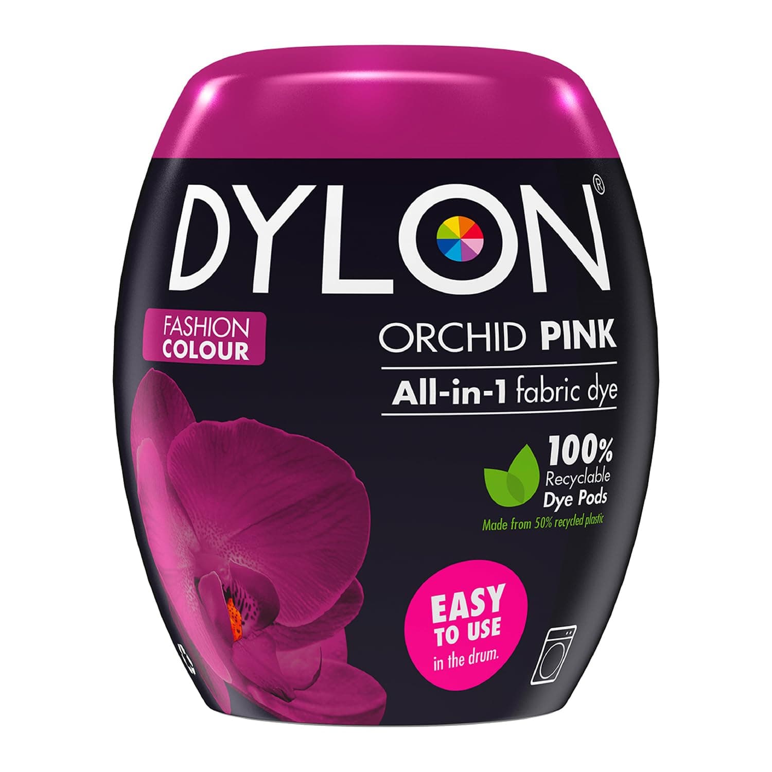DylonNew, Colour of The Year, Washing Machine Fabric Dye Pod for Clothes & Soft Furnishings - Orchid Pink (2856880)