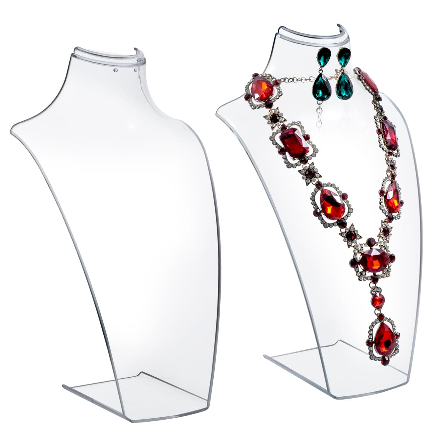 8-Inch Necklace & Earring Jewelry 3D Bust Display Stand