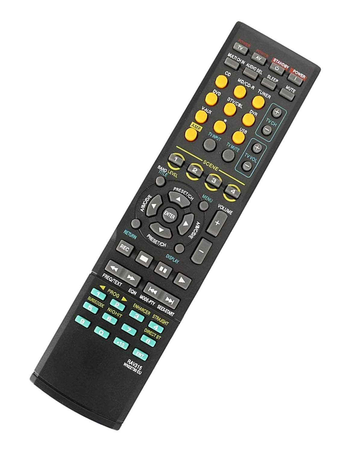 UBay RAV315 WN22730 AV Receiver Remote Control Replaced for Yamaha Audio Video Receiver RX-V561 HTR-6050