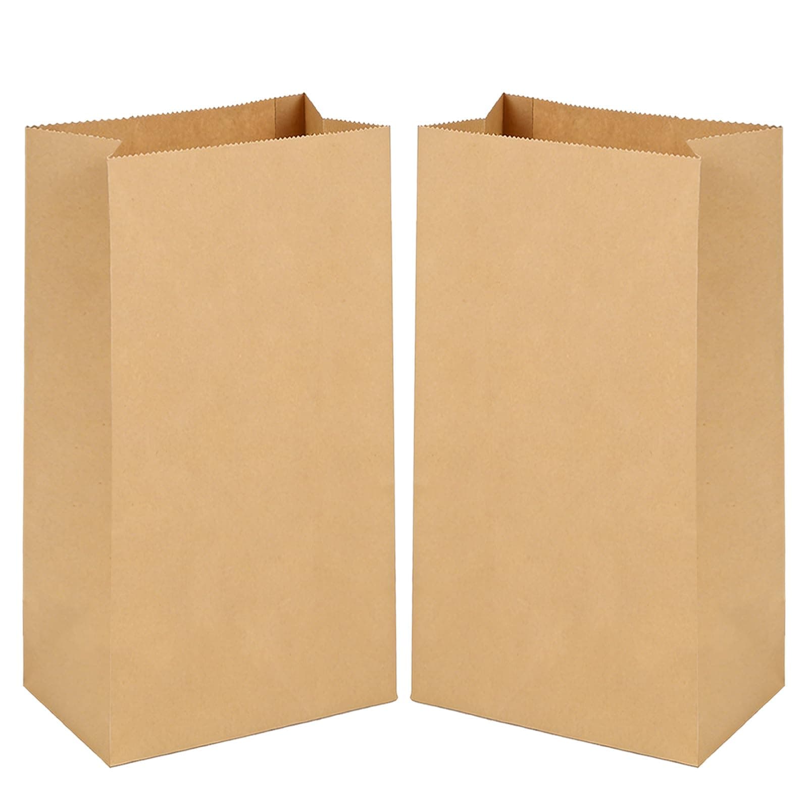Gaoyong 100 PCS Brown Paper Bags, Small Kraft Paper Bags 9x5.5x17 cm for Groceries, Sandwiches Fruit Bags, Xmas Party Supplier and Wedding (70 g/m2)