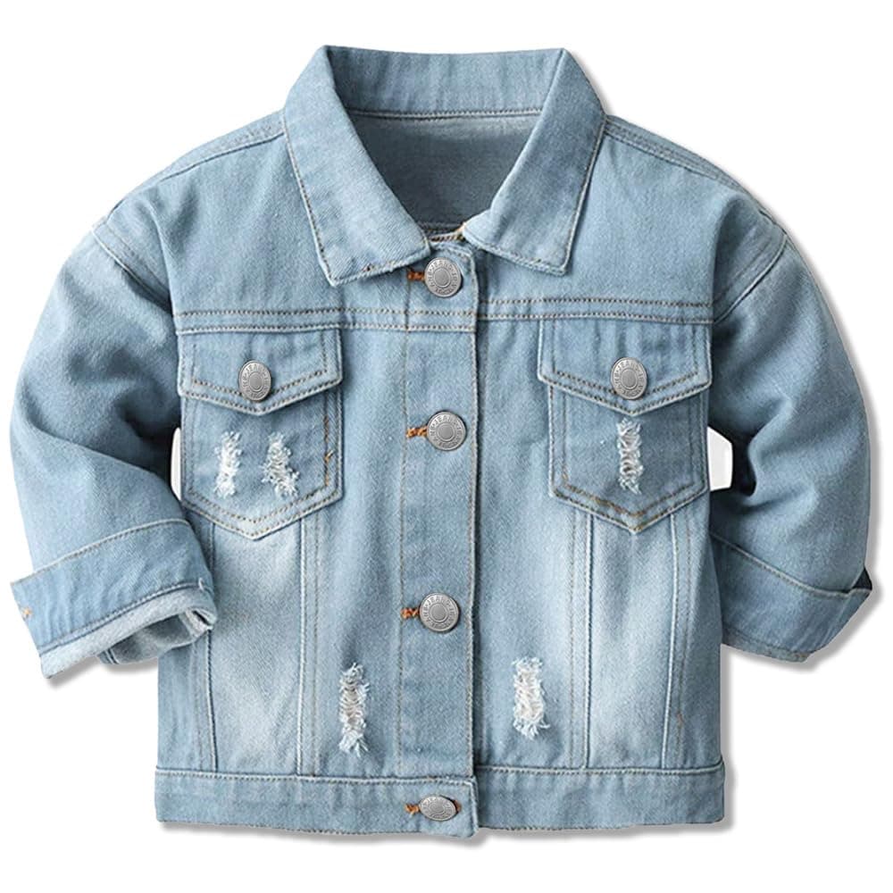 Cromoncent Toddler Denim Jacket for Boys Girls