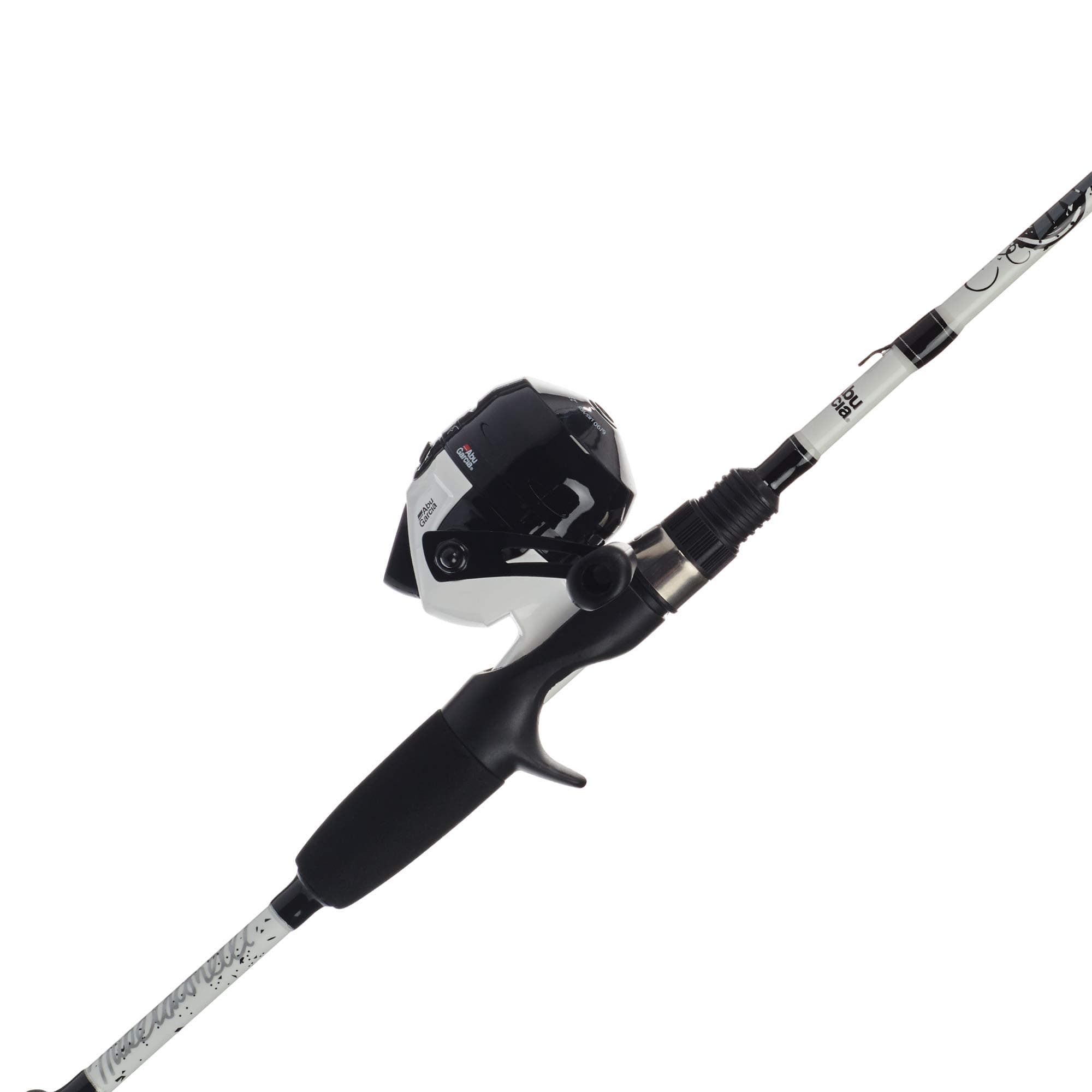 Abu Garcia 5'6" Ike Dude Youth Fishing Rod and Reel Spincast Combo 2 Piece Rod Size 6 Reel Right Handle Position, White