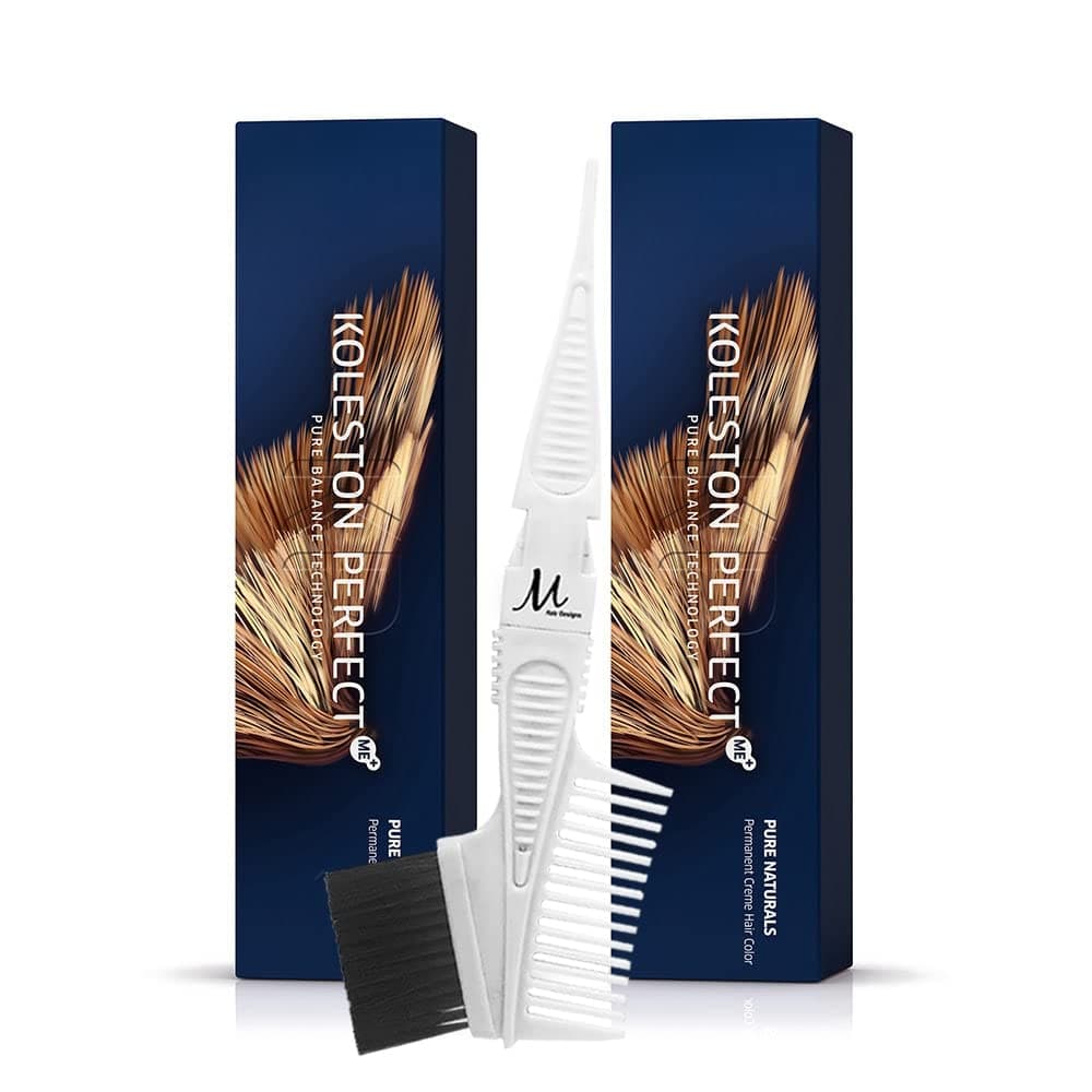M Hair Designs Tint Brush/Comb for Koleston Perfect ME+ 88/0 Intense Light Blonde/Natural Permanent Creme Hair Colors (Bundle 3 items)