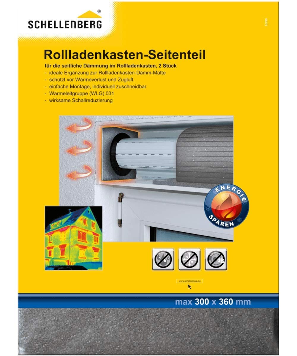 Schellenberg 66272 Roller Shutter Box Insulation Side Panel 30 x 36 cm / 15 MM