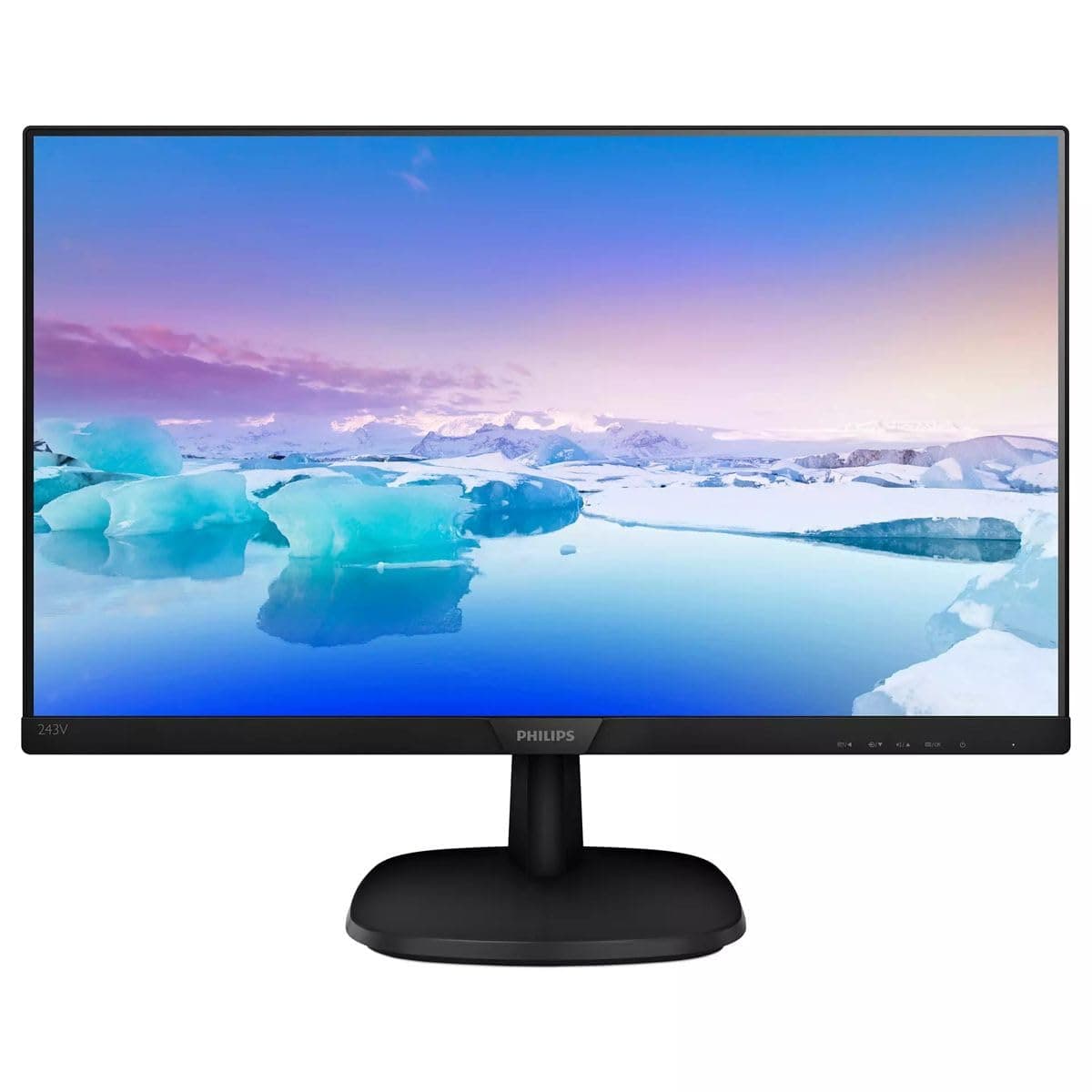 243V7QJAB 24" Monitor, Full HD, Edge-to-Edge IPS, Built-in Speakers, VESA, EnergyStar Most Efficient 2017, 4Yr Advance Replacement Warranty