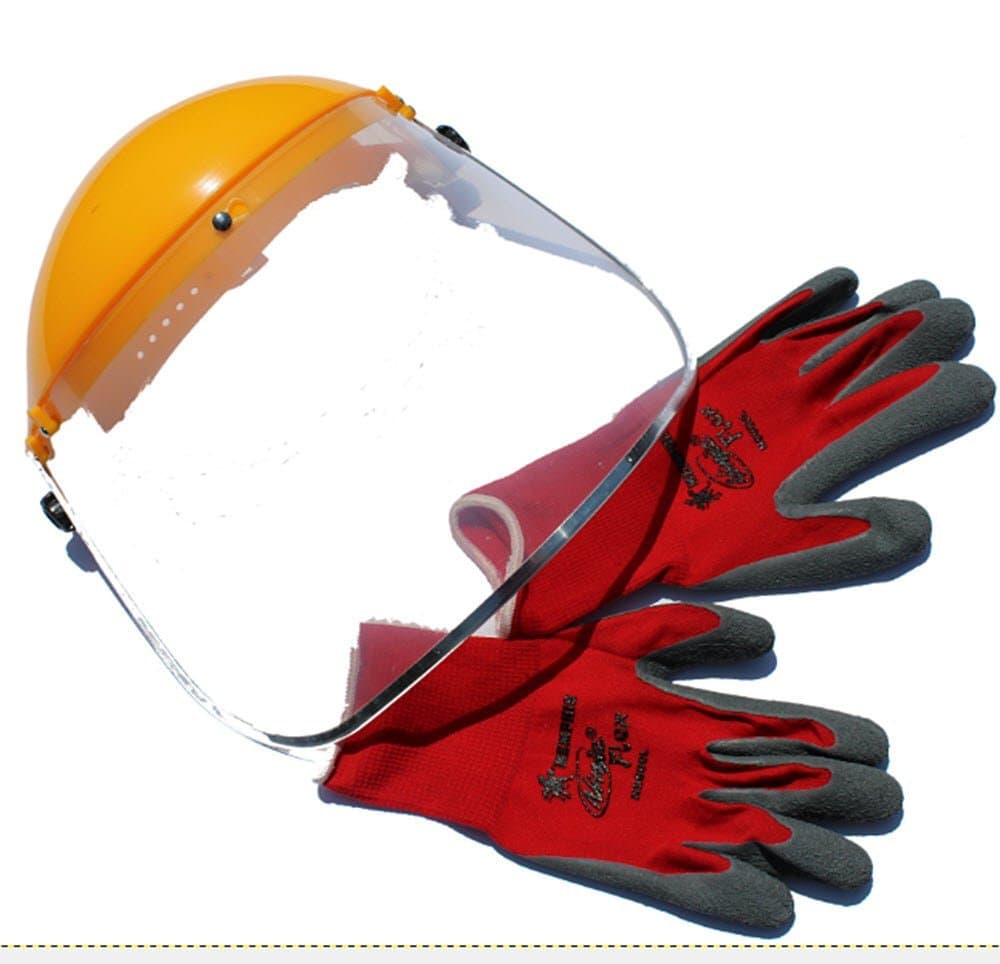 Tough Stuff- FACE SHIELD VISOR BUNDLED WITH A LARGE PAIR OF MCR MEMPHIS NINJA N9680L GLOVES