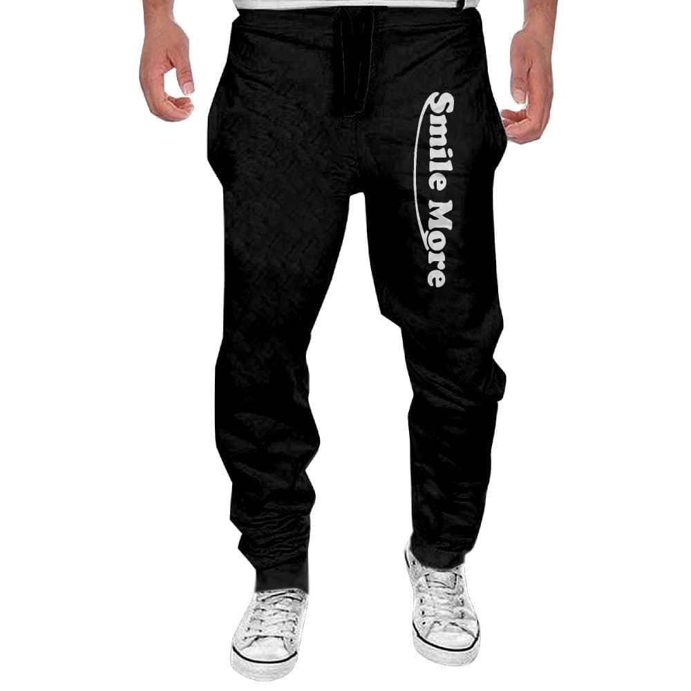Willcallyou Men's Roman Atwood Smile More Cotton Workout Pants Apparel