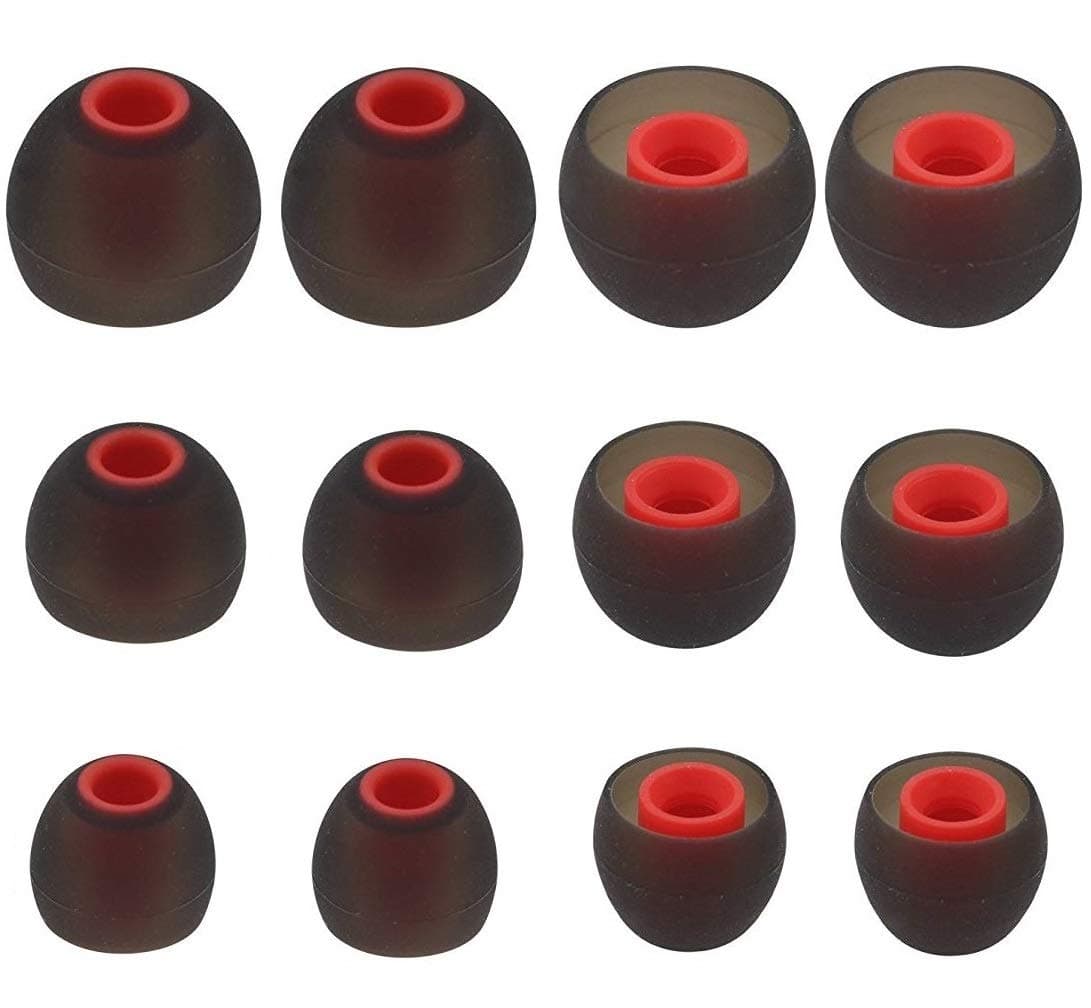 Replacement Ear Tips Earbuds Silicone Buds for Senso, Otium, Hussar Bluetooth Headphones, 6 Pairs,S/M/L