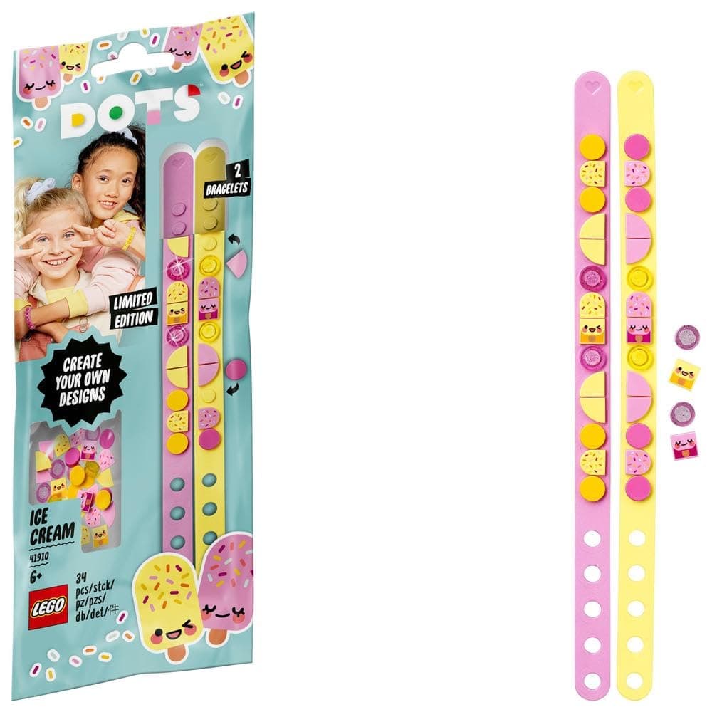 DOTS Ice Cream Besties Bracelets 41910 DIY Craft Bracelet Kit (34 Pieces)