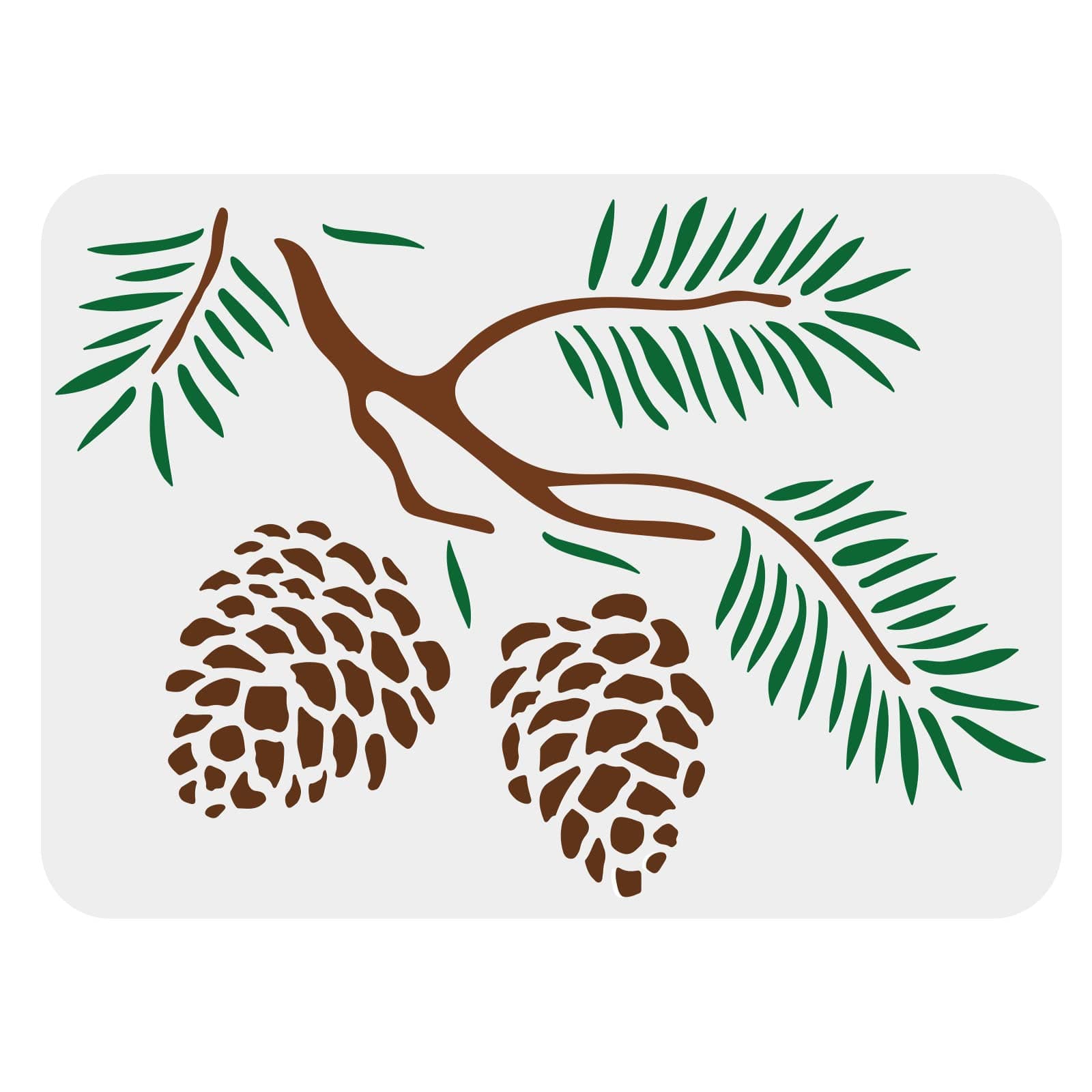 FINGERINSPIRE Pine Cone Stencil 11.7x8.3 inch Pine Cone Stencil Plastic Trees Pine Cones Painting Stencil Reusable Pine Pattern Stencils for Painting on Wood, Floor, Wall and Tile