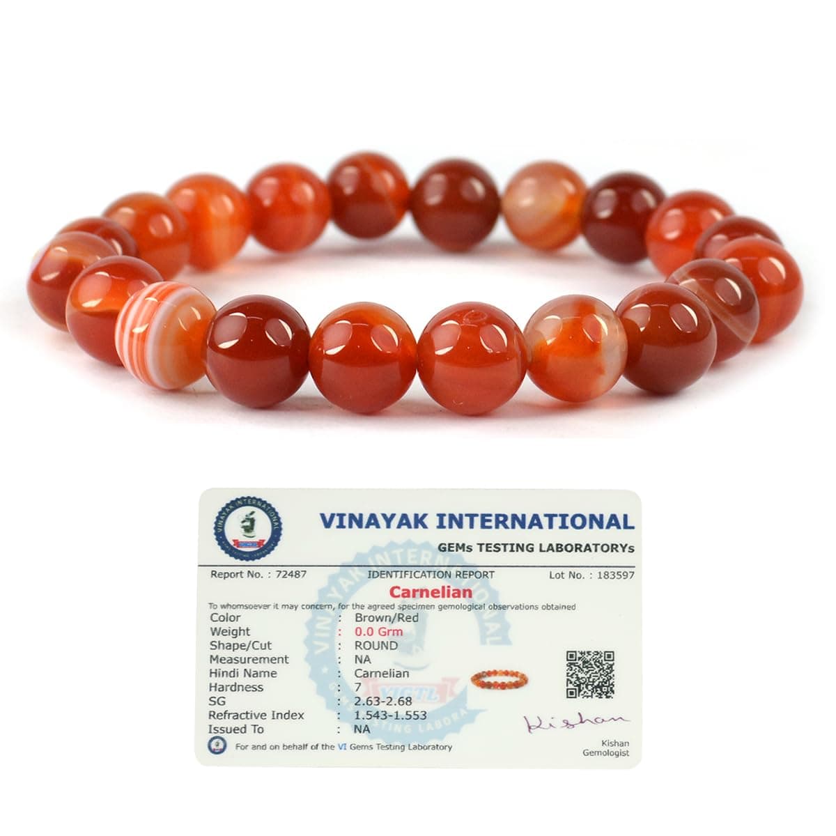 Reiki Crystal Products Natural Certified Carnelian Bracelet Round Beads 8 Mm Crystal Stone Bracelet For Reiki Healing And Crystal Healing Stones For Unisex Adult (Color : Orange/Red)