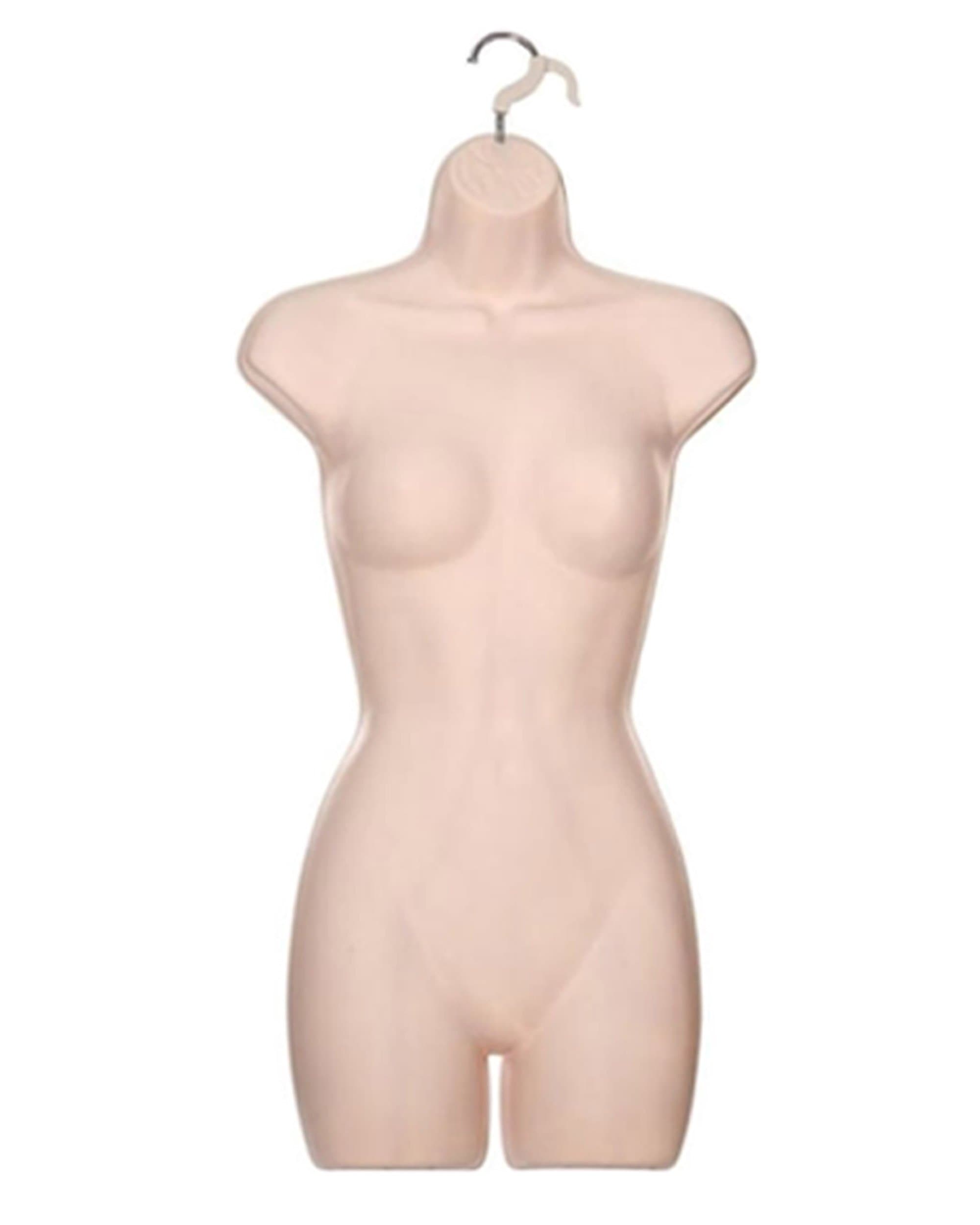 Adult Female Full Size Hanging Body Form Display Mannequin Body Form Mannequin Display Form (Light Skin)