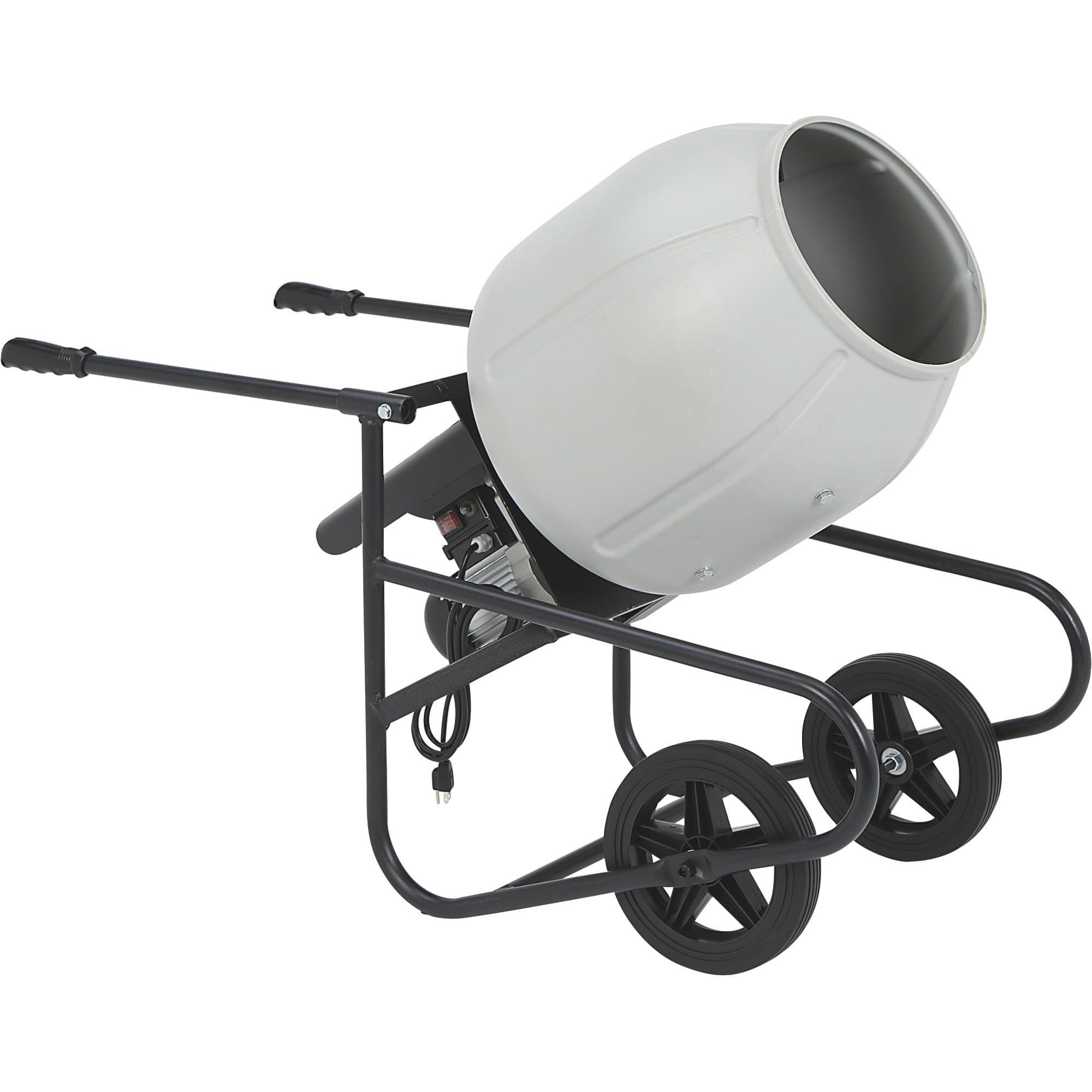 Klutch Portable Electric Cement Mixer -2 Cubic Ft. Poly Drum