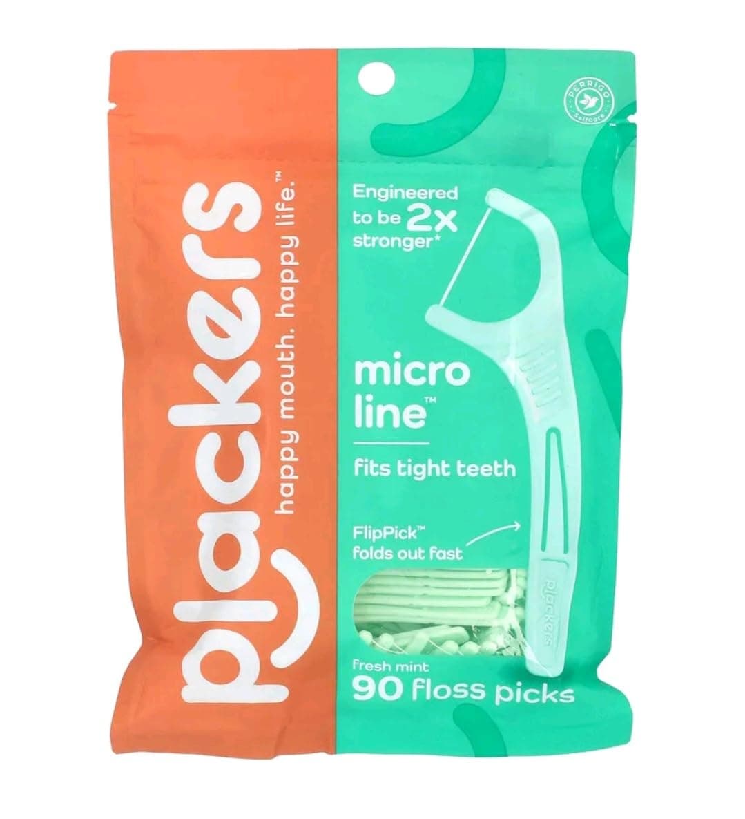 Plackers Dental Flossers Micro Mint - 90 Count