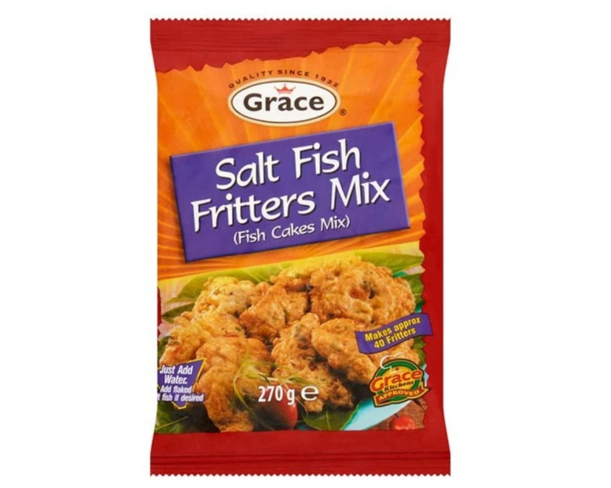 Grace Salt Fish Fritter Mix 270g ( Fish Cake Mix) Product of Jamaica