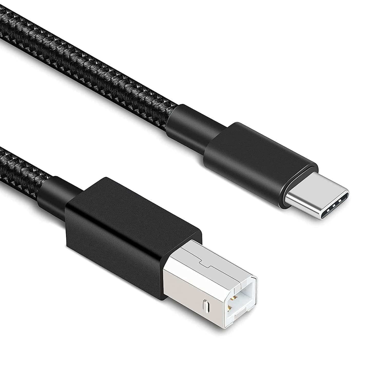 rts Type C Printer Scanner Cable (3M) Compatible with MacBook Pro/Air MIDI Cable Compatible with Yamaha Piano Keyboard, DAC, DJ Controller for iPad HP, Epson, Canon, Brother, Lexmark, Xerox, Black