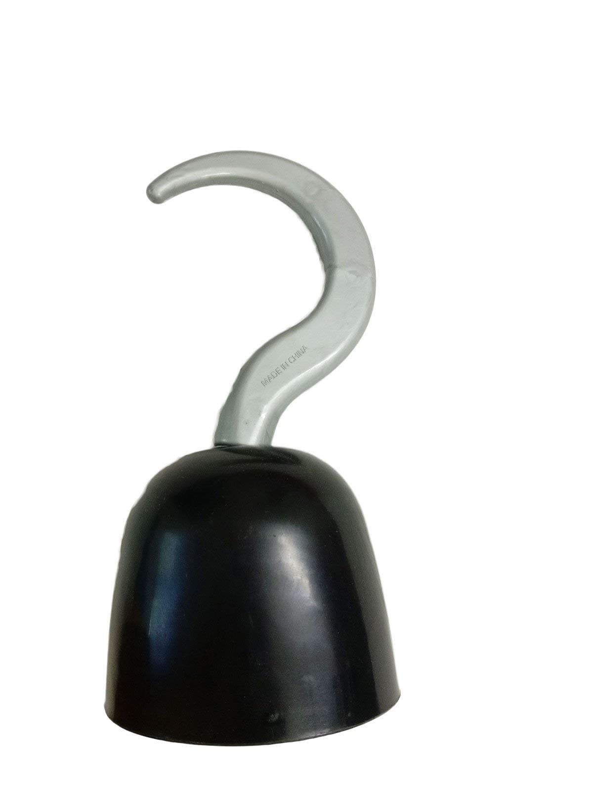 BookMyCostume Pirate Captain Hook Fancy Dress Costume Accessory for Halloween Free Size Black/Silver