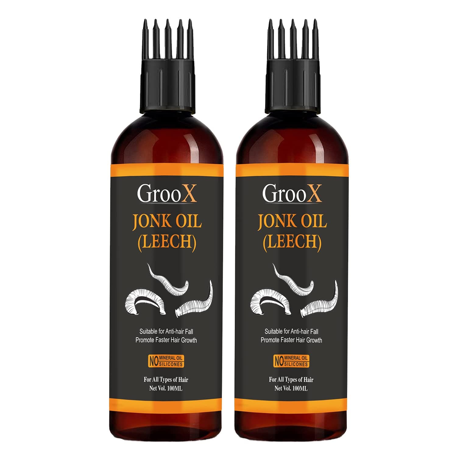 Jonk oil (Leech Tail) Pure and Natural For Faster Hair Growth & Anti Hair Fall for Unisex (Pack of 2, 200 ml)