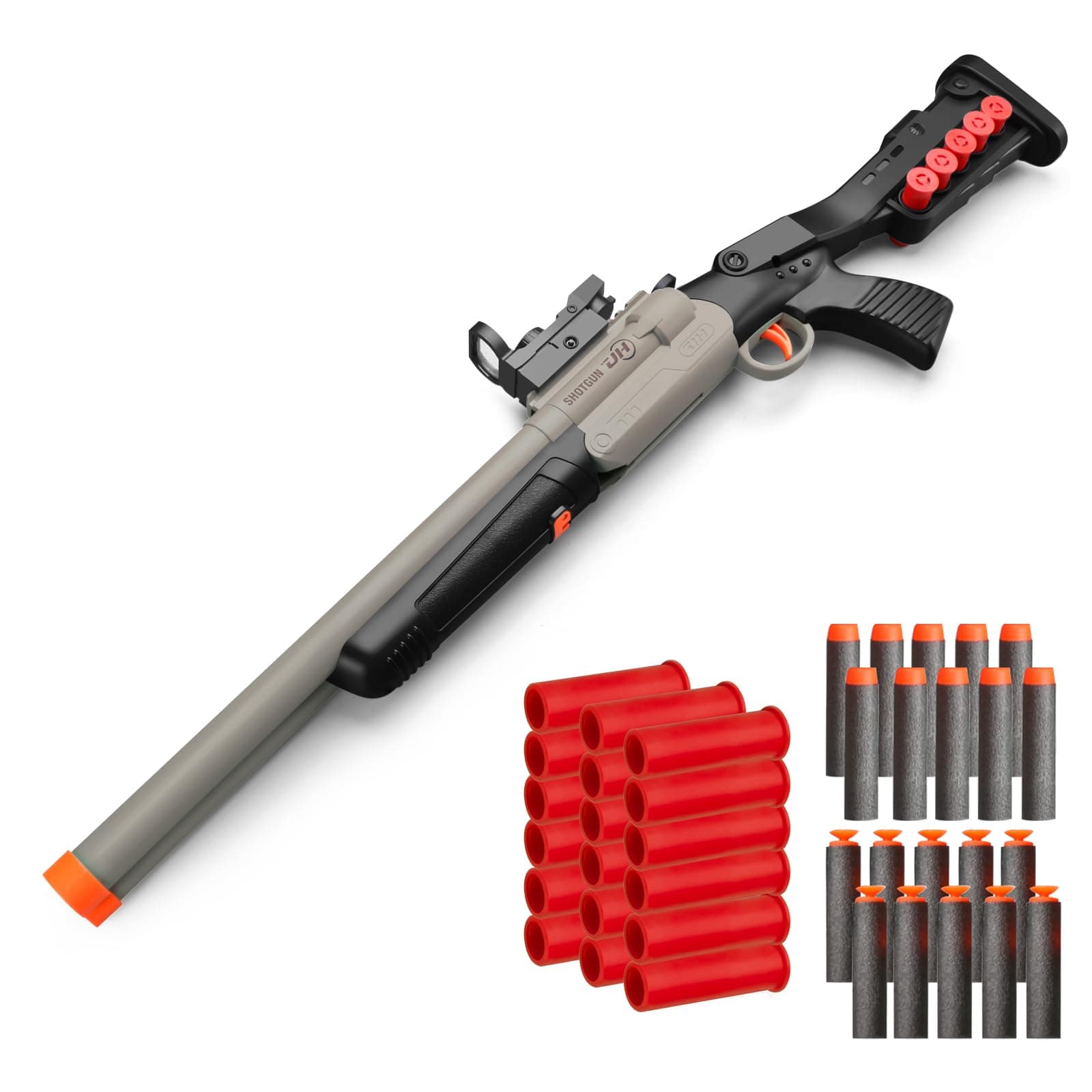 - Safe Toy Double Barrel Gun for Boy with Ejecting Shell Soft Bullets,Realistic Model Shotgun Toys Foam Blaster Play Gun Toy with Soft Bullet Look Real Hunting Action for Children (Shootgun_2)