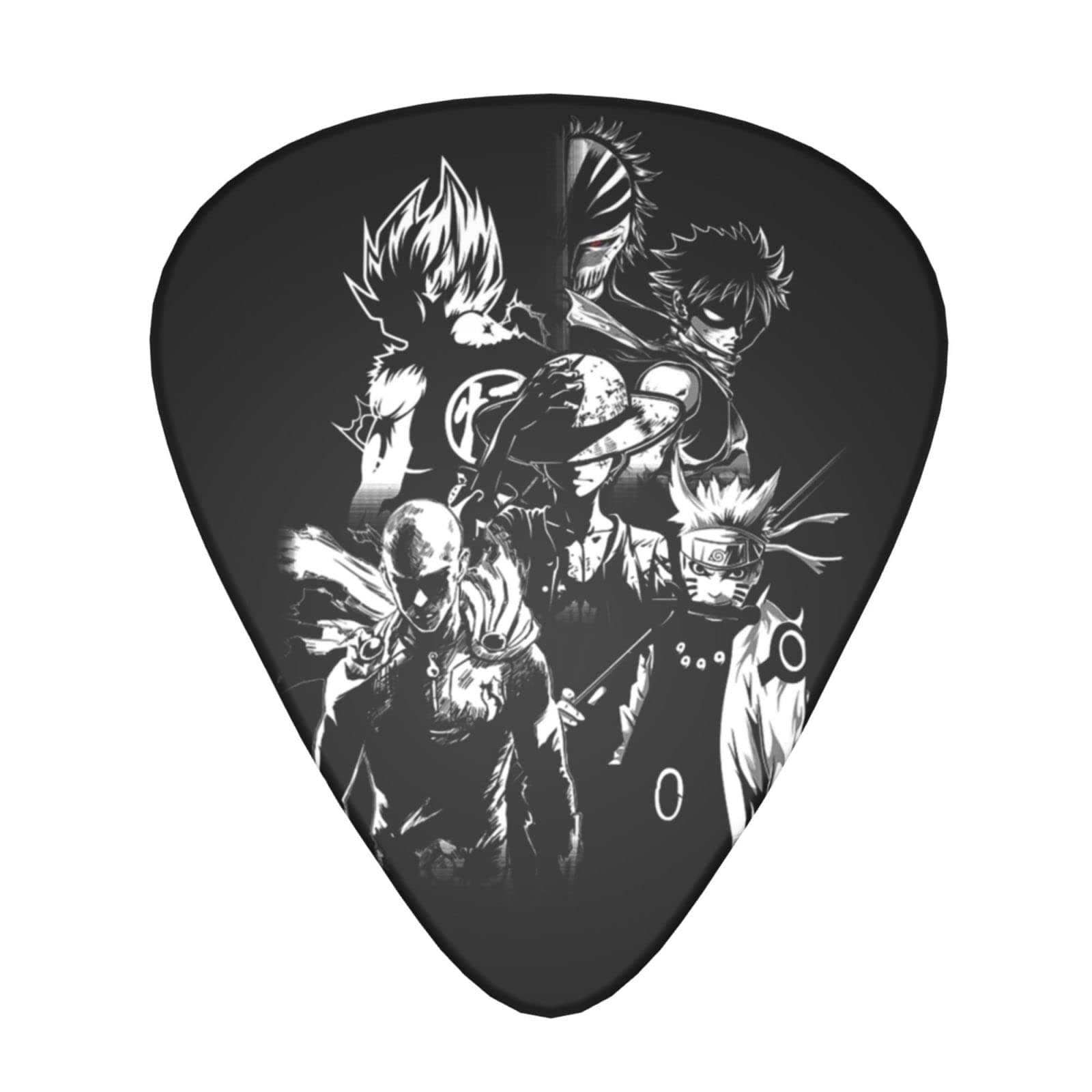 Anime 12- Pack Guitar Pick, 0.46mm, 0.71mm, 0.96 Mm 4 Pieces Each. Novelty Guitar Picks Single Sided Printing.