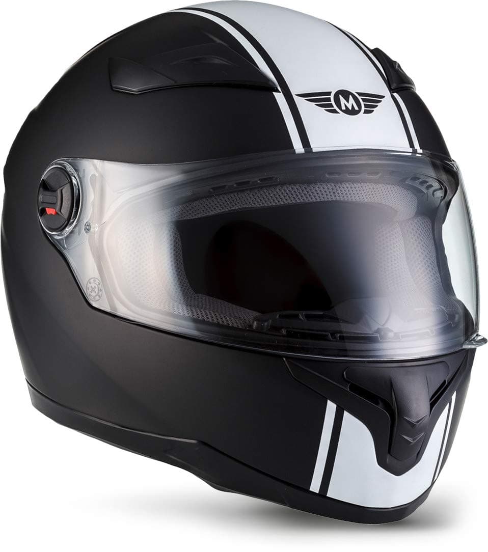 MOTO Helmets® X86 „Gloss White“ · Full-Face Helmet · Motorcycle-Helmet Scooter motorbike Cruiser Biker Bike Urban Stree-Fighter classic · ECE 22.05 Visor Click-n-Secure Bag XS–XXL (53-64cm)