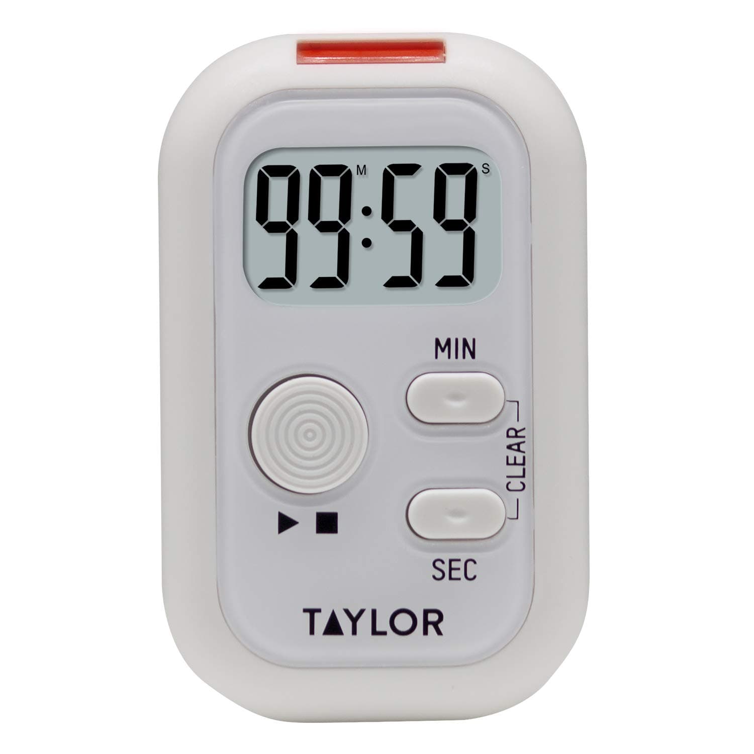 Multi-Alert (Sound, Light, Vibration) Digital Timer, Standard, White