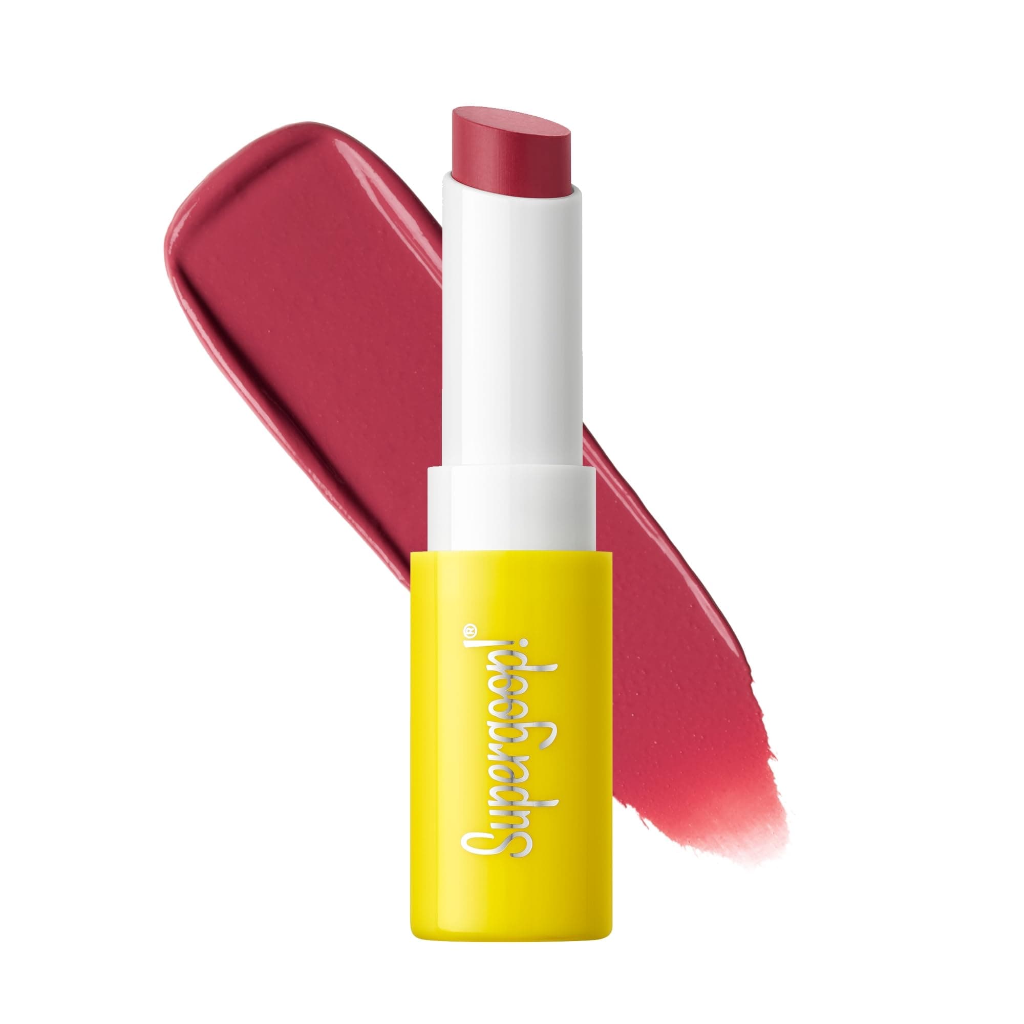 Supergoop! Lipshade 100% Mineral SPF 30 Hydrating Lipstick, Lucky Me (Rose) - Buildable, Bold Lip Color - Nourishes, Hydrates & Protects Lips - Natural Peppermint Flavor