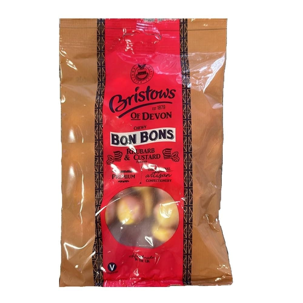 Bristows Chewy Rhubarb & Custard Bon Bons 150g (Pack of 3)