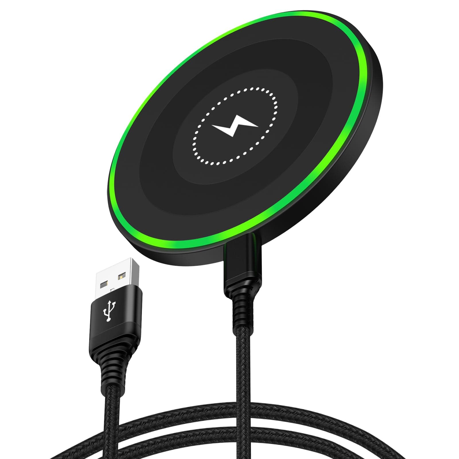 Wireless Charger Samsung Wireless Charging Pad for Samsung Galaxy S25 Ultra S24 FE S23 S22 S21 S20 Z Flip 7/6, 15W Wireless Fast Charging Phone Charger for Google Pixel 10 9 Pro 8, iPhone 17 16e 15 14