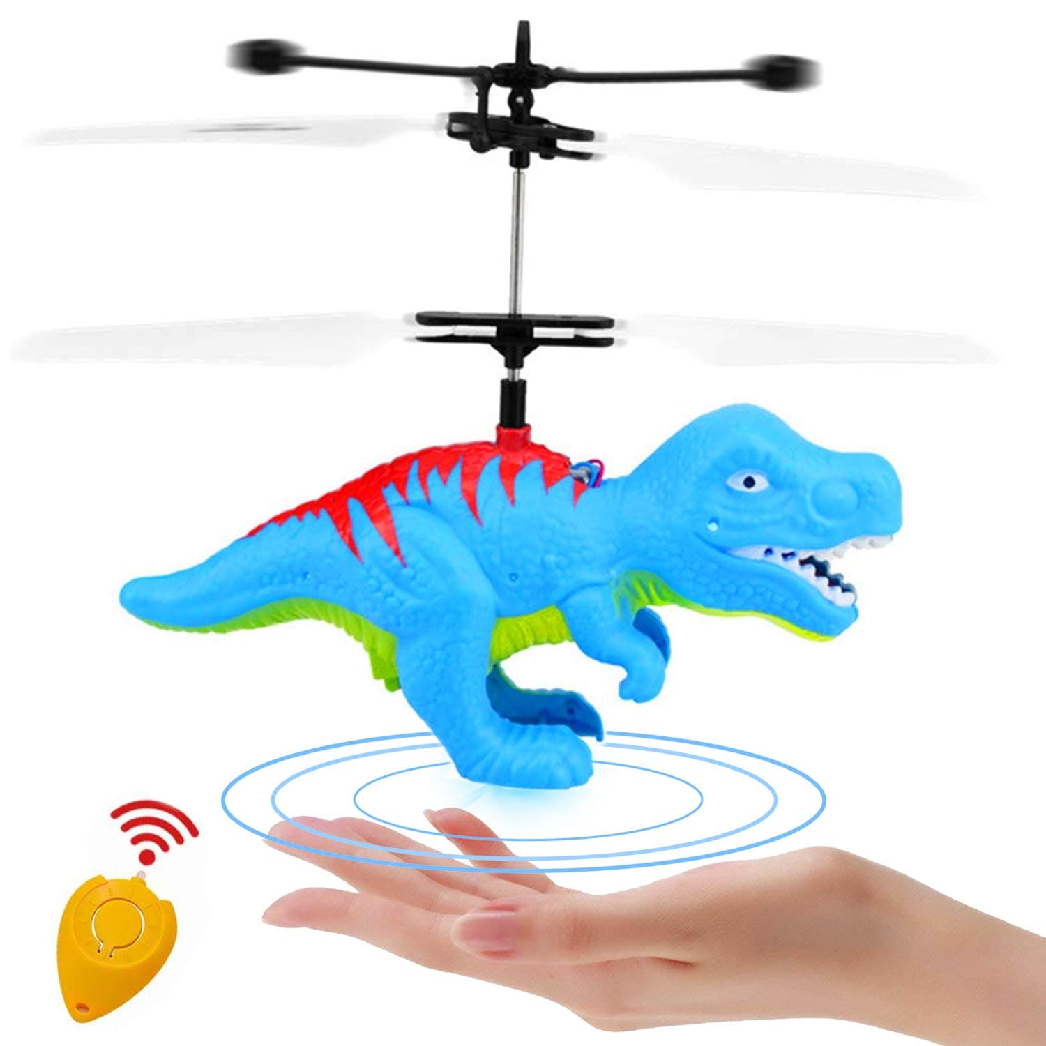 Flying Ball Dinosaur Toys Flying Fairy Toys for Kids RC Drone with Remote Control Hand Controlled LED Colorful Helicopter Toy Birthday gifts Indoor Outdoor Game for Boys Girls Age 6 7 8 9-14 Years Old