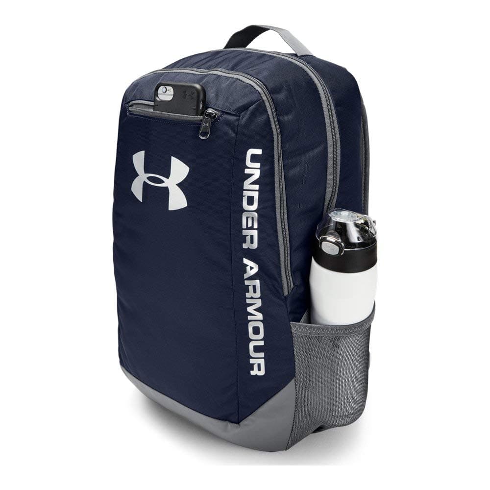 Under Armour Men's Hustle LD Water Resistant Backpack Laptop, Midnight Navy (410), One Size