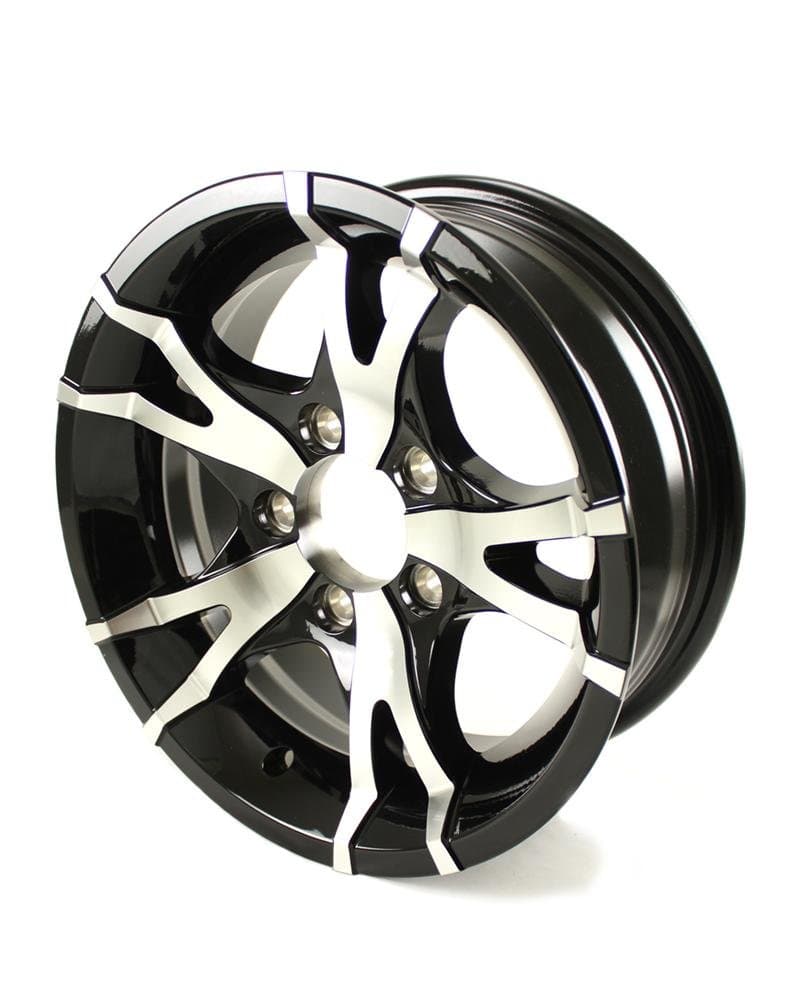 Sendel14 x 5.5 Sendel T07 Black Machined Aluminum Trailer Wheel 5x4.5 Bolt Pattern