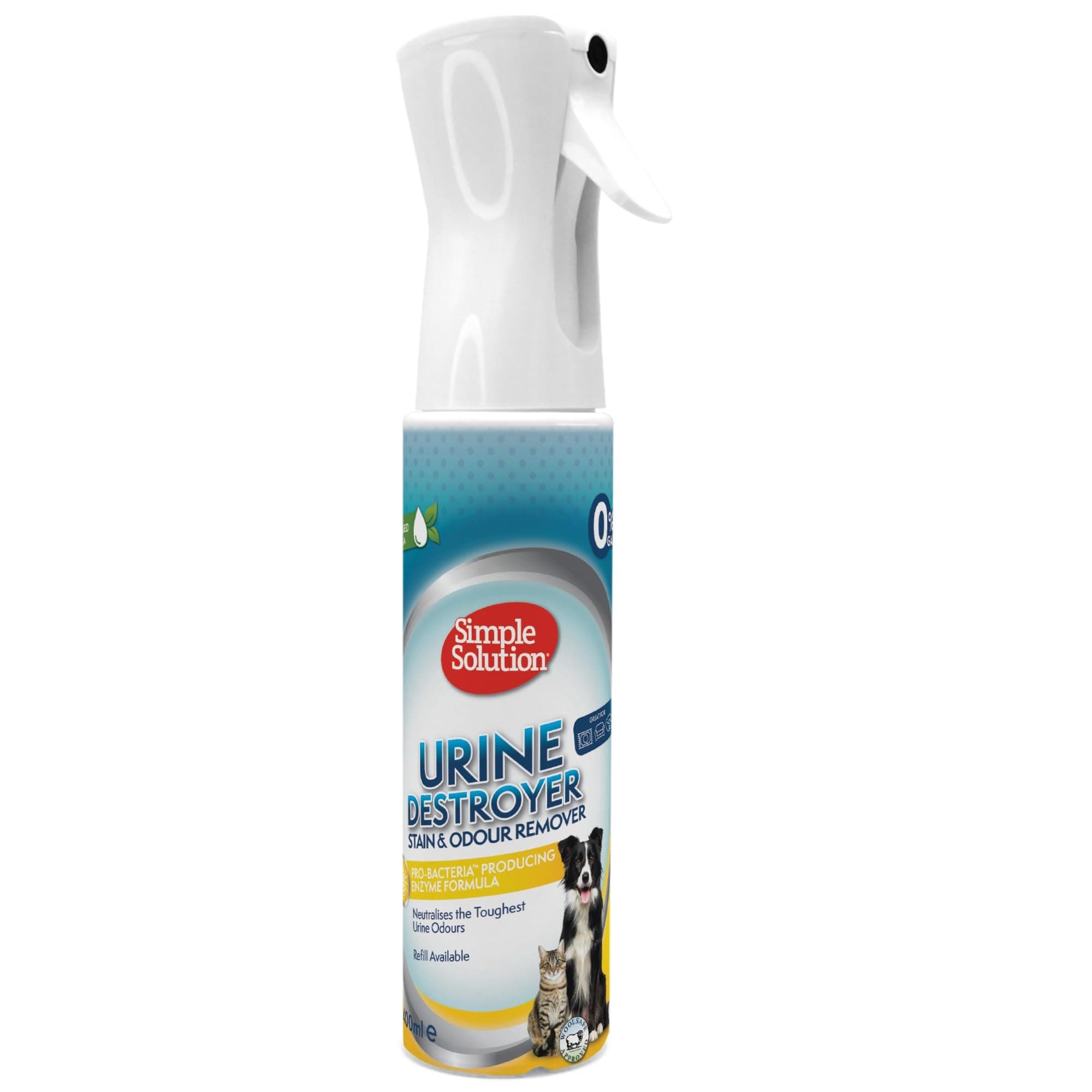New Spray Technology Urine Destroyer, Pet Stain and Odour Remover with Pro-bacteria Cleaning Power - 400ml