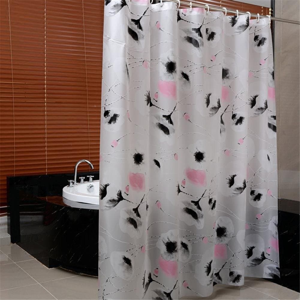 YLSFWSRY Shower Curtains Curtain Synthetic Fiber Home Hotel Peva Thicker Shower Curtains Waterproof Bathroom Curtains Partition Shower Curtains Cotton Flower European Style , Curtains, 180 Wide, *180 High + Rings