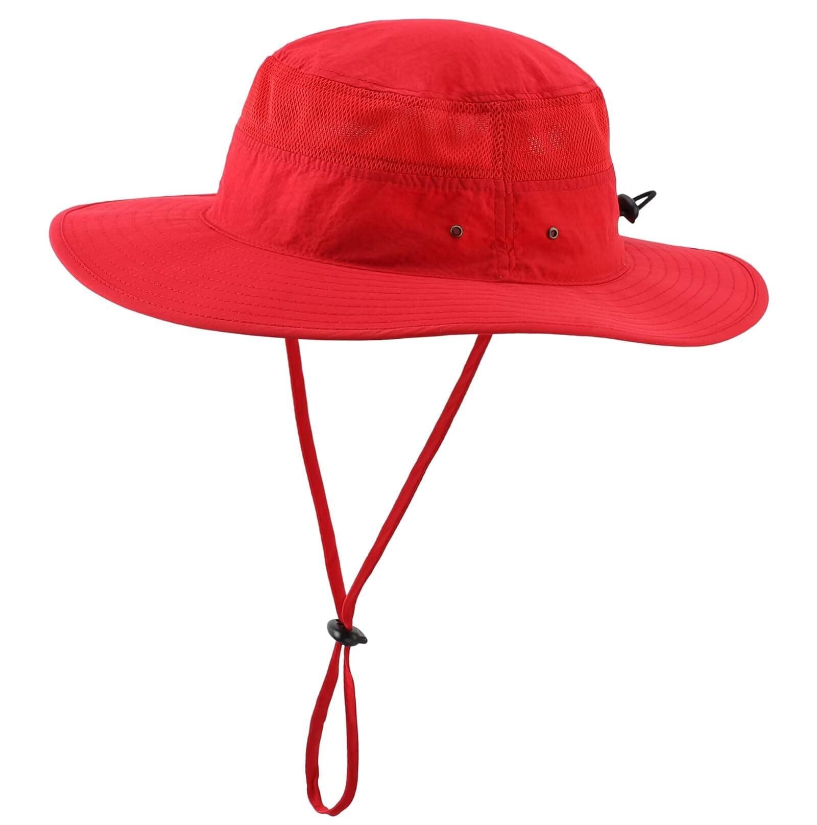 Men's Sun Hat UPF 50+ Wide Brim Bucket Hat Windproof Fishing Hats