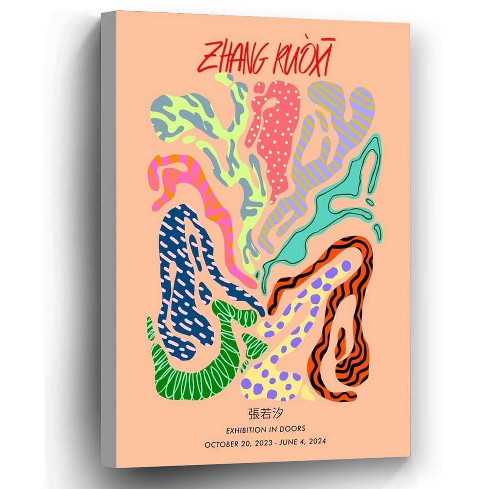 Zhang Ruòxī Orange Abstract Art Family Bedroom Office Decor Children Room Poster Print Unframe-Style 8x10 inch 20x25cm