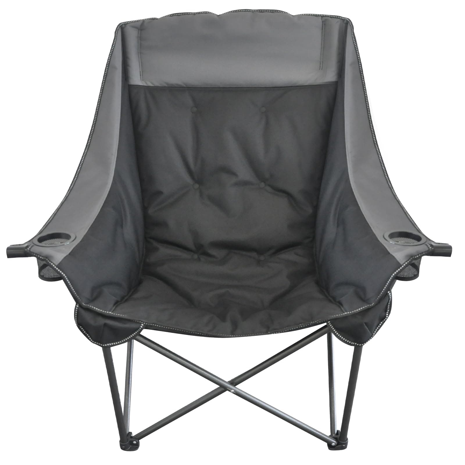 WILDROOTS HighBack Fully Padded Camping Chair,500 LBS Heavy Duty with Cup Holder,Padded Arm and Back Rest with Carry Bag Included