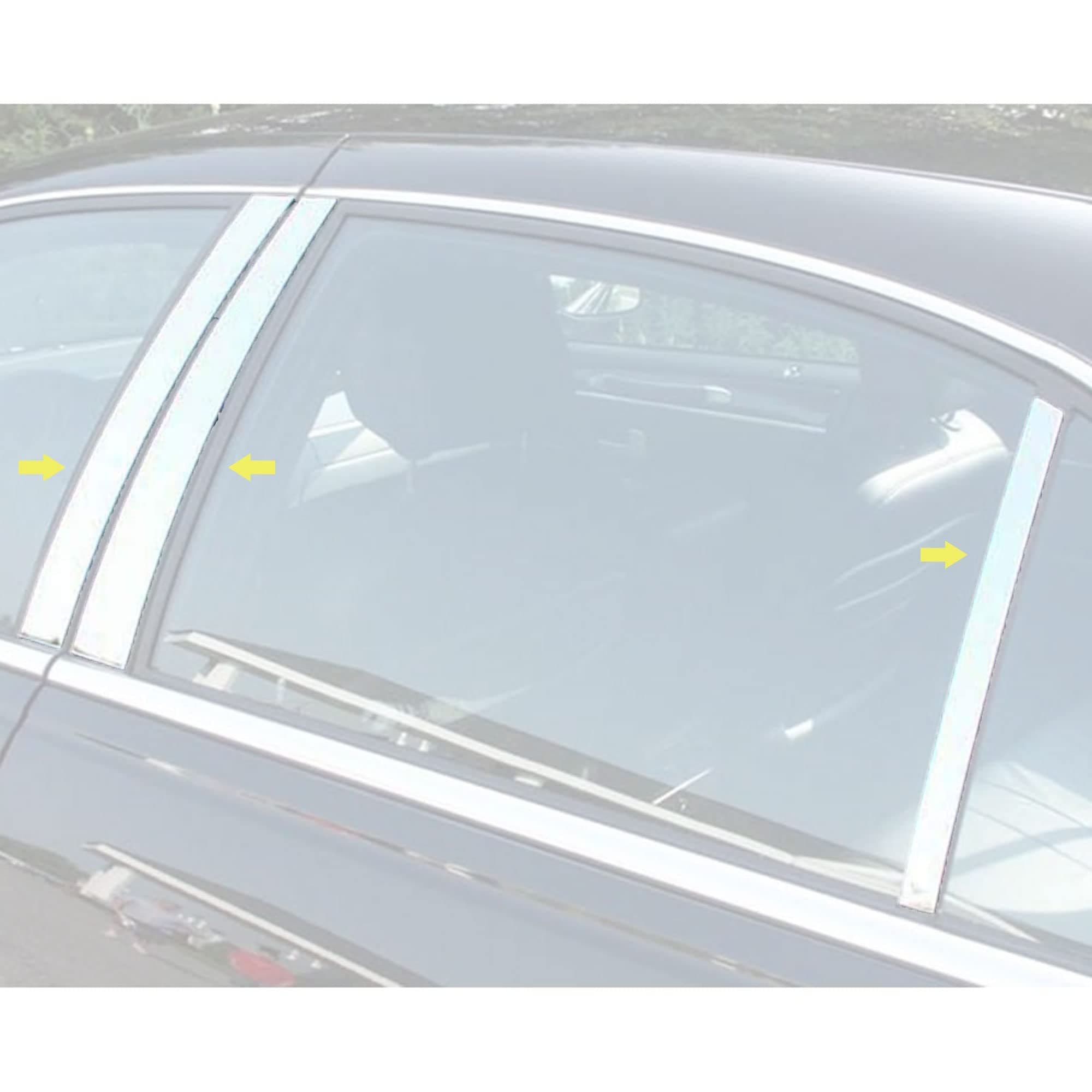TOWN CAR 1998-2011 LINCOLN (6 Pc: Stainless Steel Pillar Post Trim Kit, 4-door) PP38681:QAA