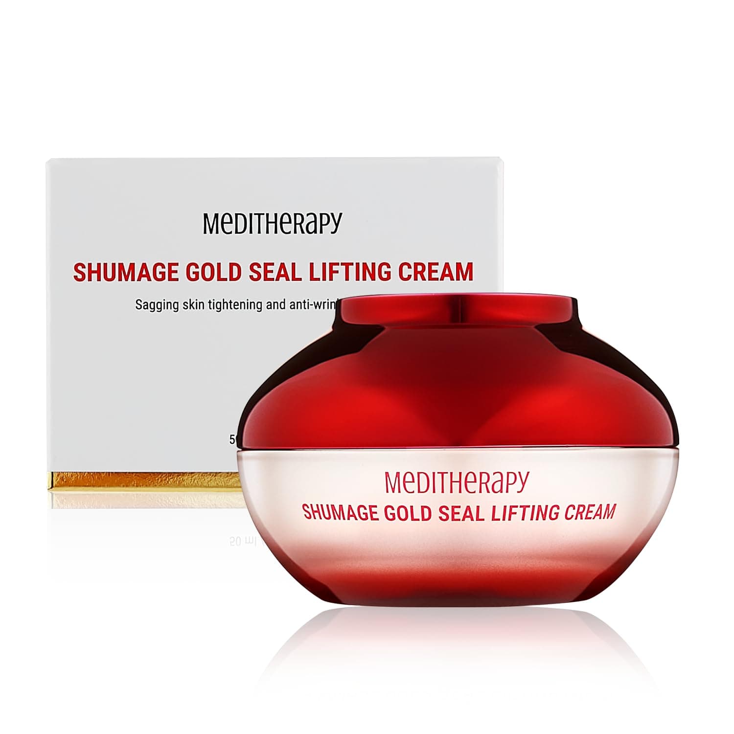 Shumage Gold Seal Lifting Cream - Moisturizer Face Lift Cream, Hydrating & Tightening for Sagging Cheeks - Korean Face Moisturizer for All Skin Types - Radiant Glow Skin - 1.69 Fl. Oz