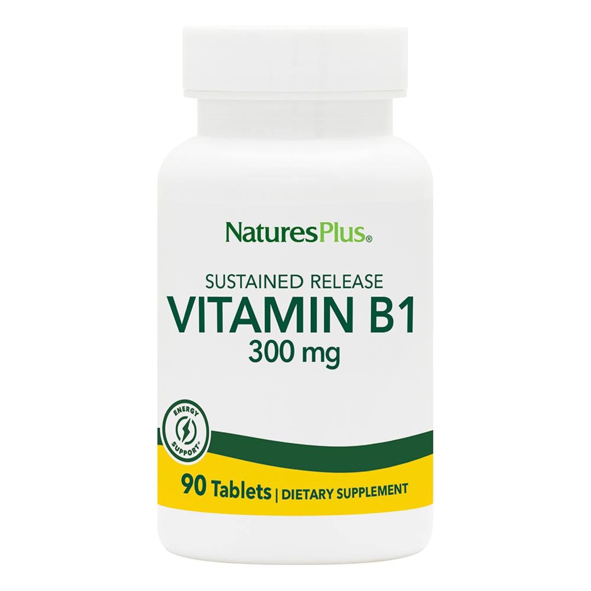 Nature's Plus Vitamin B1 300 Mg Sustained Release, 90 Tablets - Source For Cellular Energy, Gluten Free