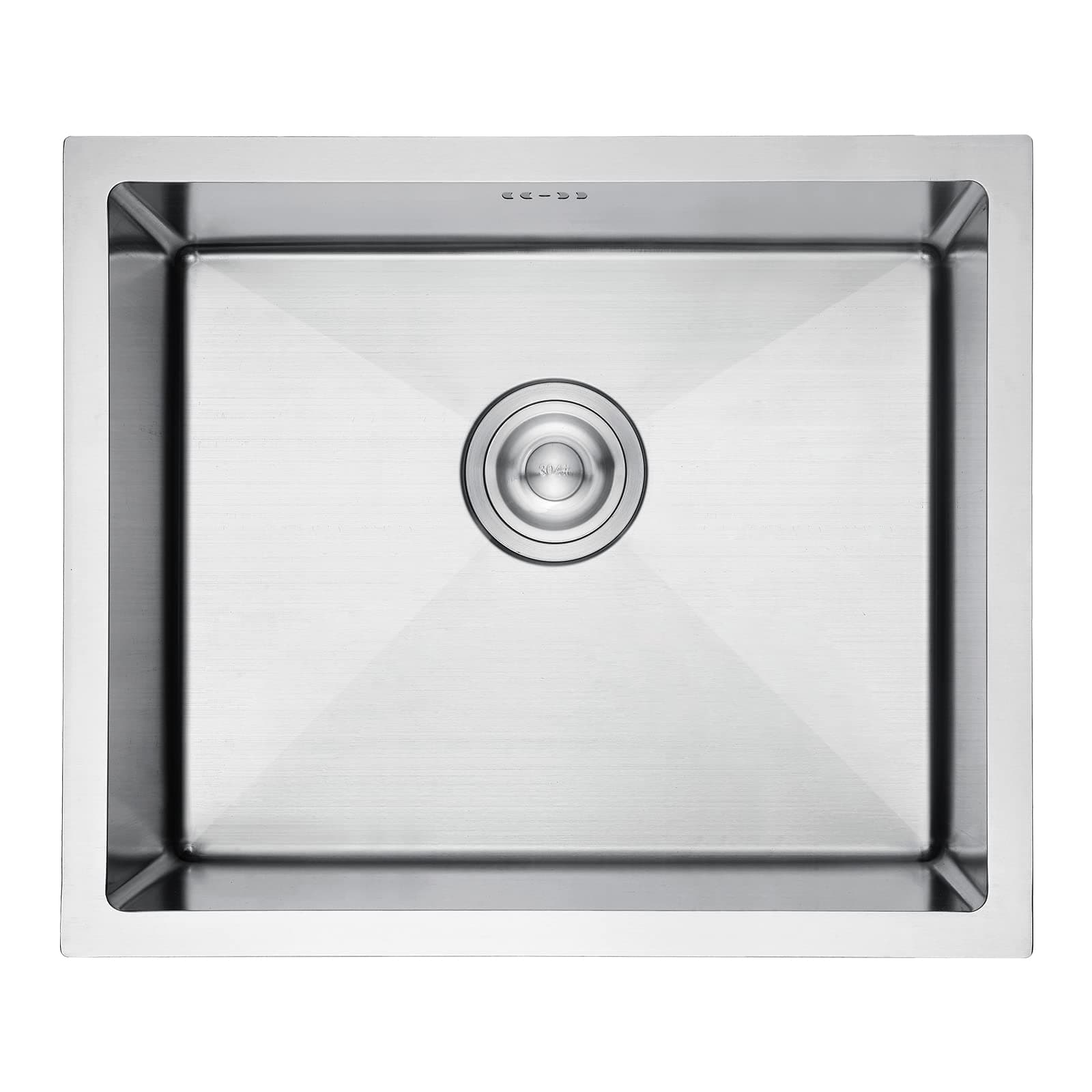 M85043 Stainless Steel Kitchen Sink, 50 x 43cm, Undermount Kitchen Sink Drop in, Topmount Single Bowl Outdoor Campervan Sink with Drainer Fittings, Silver