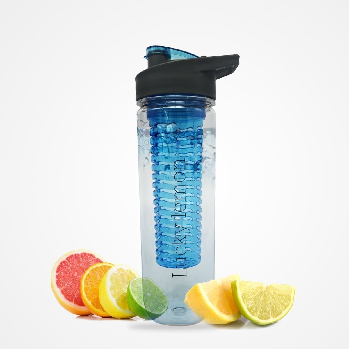 Lucky Lemon Fruit Infused Water Bottle Is a 100% BPA Free, Water Bottle Infuser Has Tritan Plastic, Fruit Infused Bottle Is 26 Oz OR 30 Oz with Multiple Colors to Choose From
