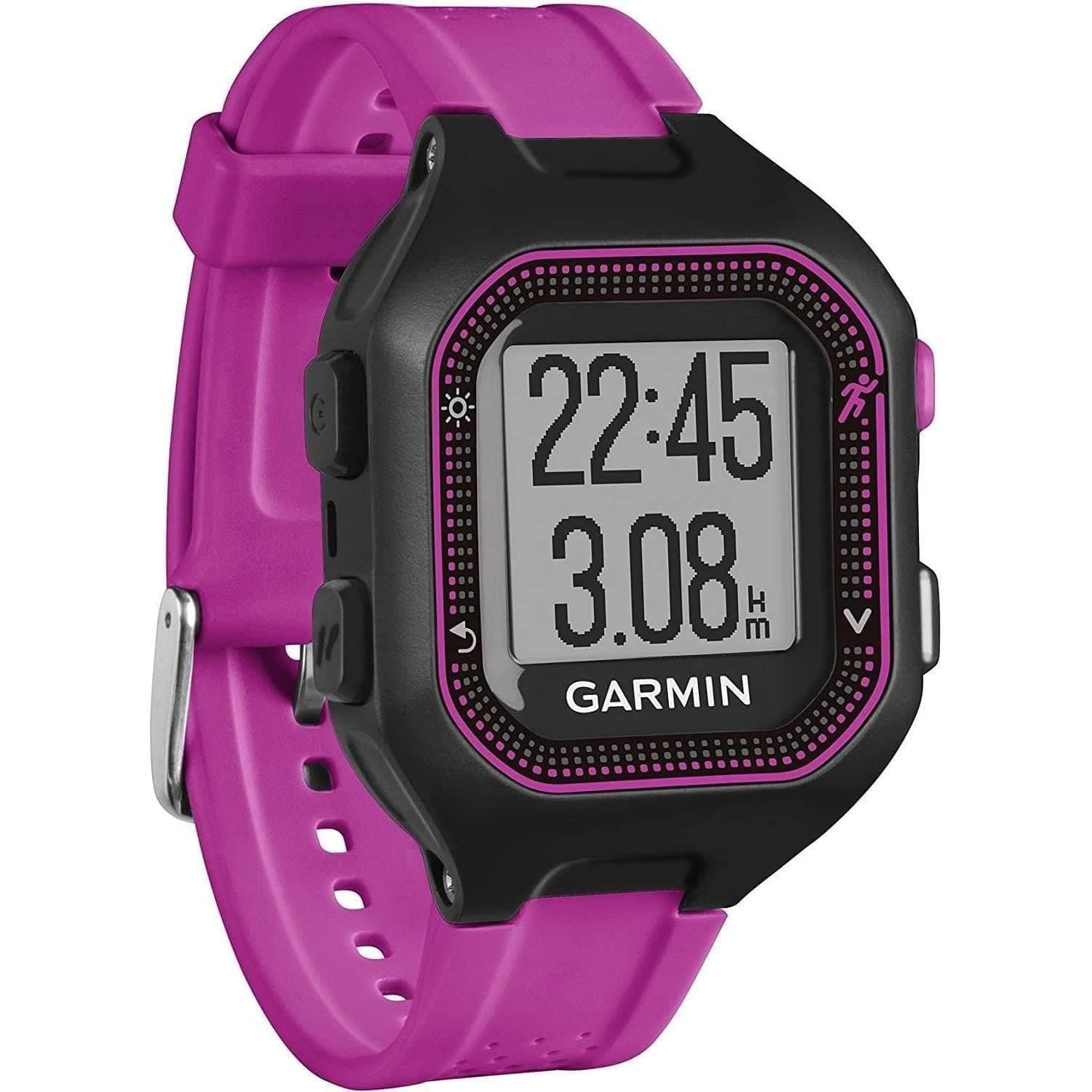 Garmin Forerunner 25 GPS Running Watch - Small, Black/Purple